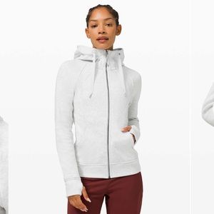 Lululemon Scuba Hoodie Plush (Heathered Alpine White, Size 8)